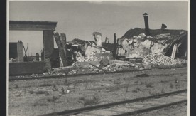 Parowozownia wachlarzowa. 10 sierpnia 1945 r.